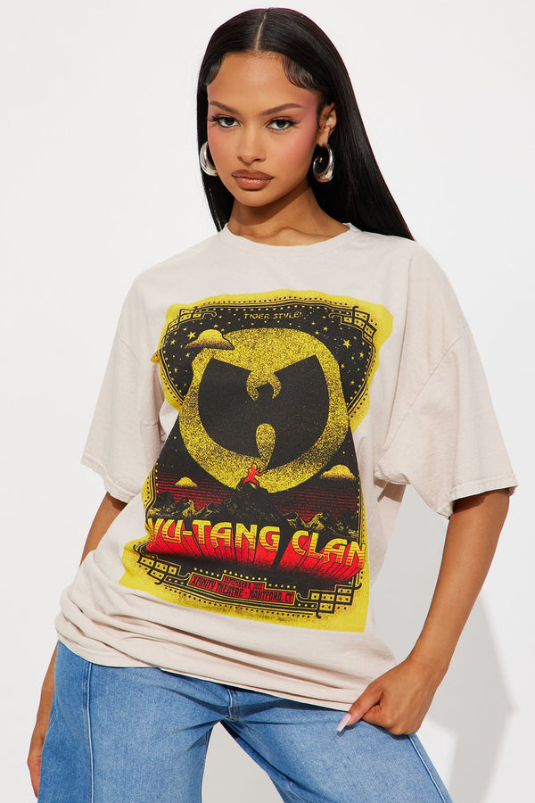 Wutang Washed Oversized Tee - Sand