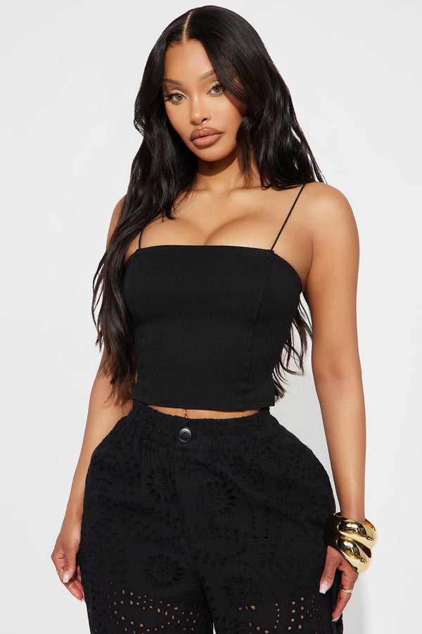 Leona Cami Top - Black