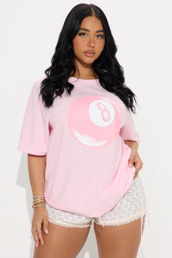 Your Lucky Day Oversized Tee - Pink