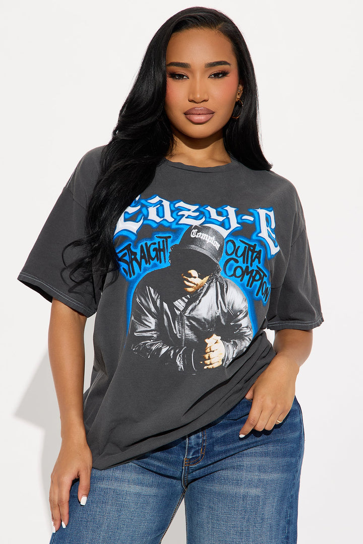 Eazy-E Compton Washed Oversized Tee - Black