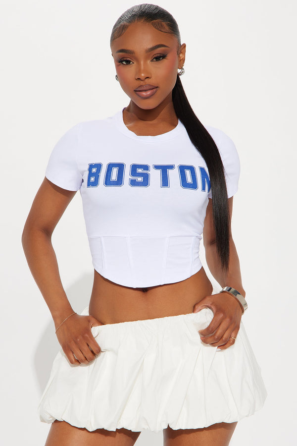 Boston Corset Tee - White