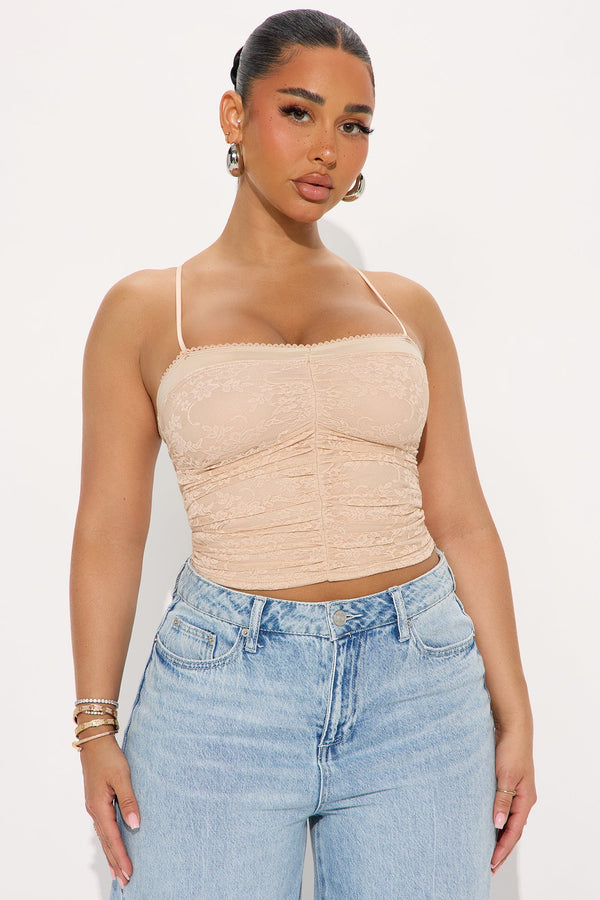 Still In Love Lace Cami - Nude