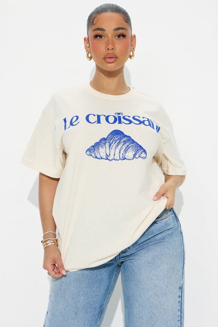 Le Croissant Oversized Tee - Natural