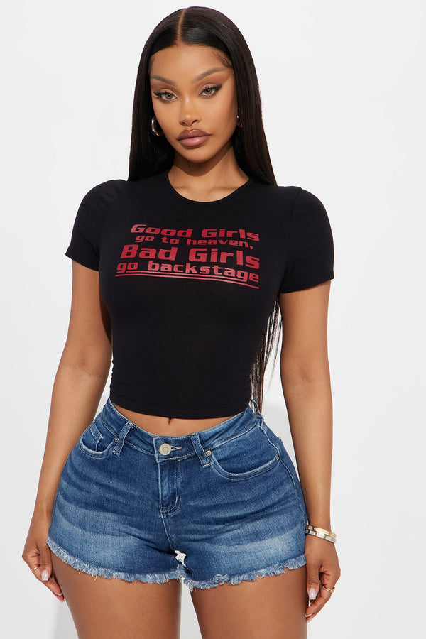 Bad Girls Baby Tee - Black