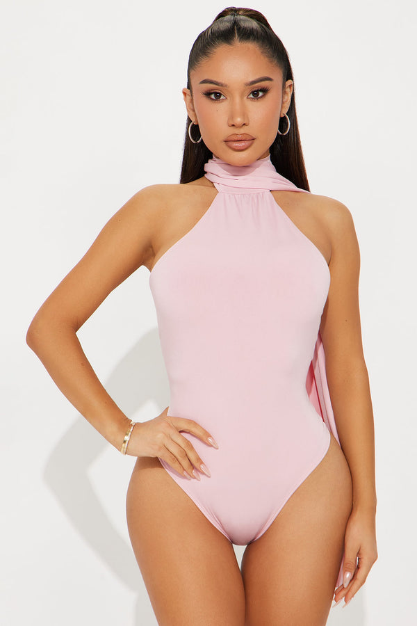 Wait For You Bodysuit - Pink