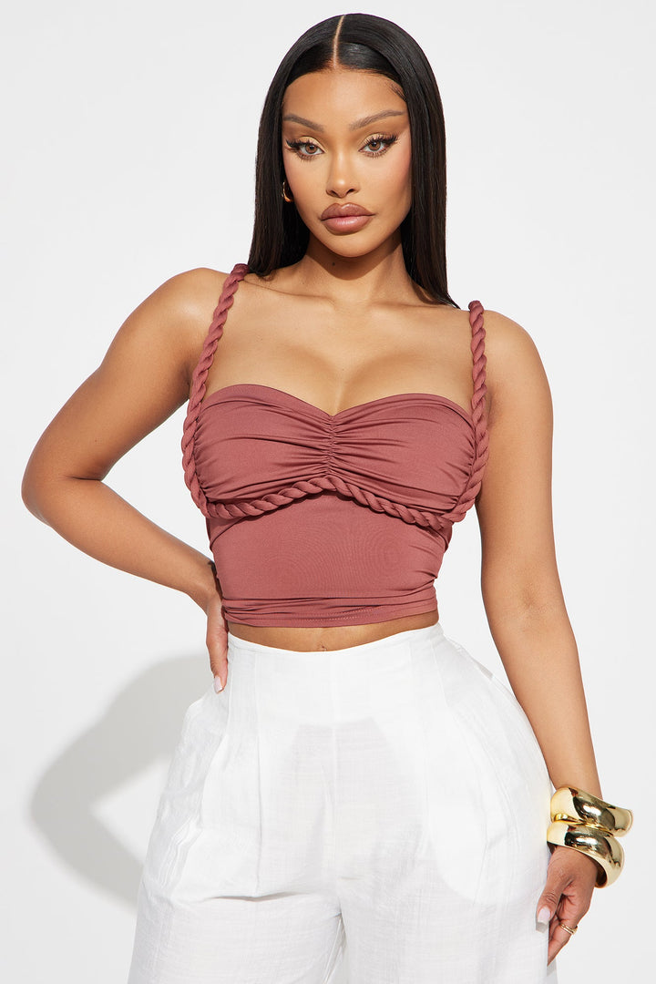 Mazie Cami Twist Top - Terracotta