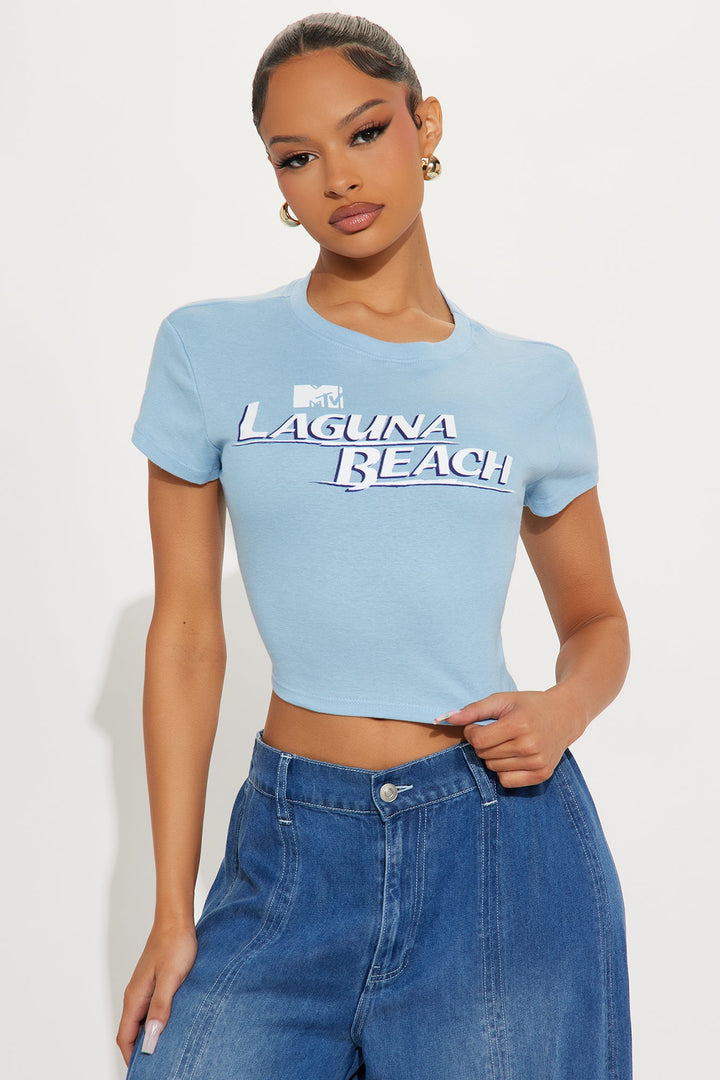 Laguna Beach Baby Tee - Light Blue