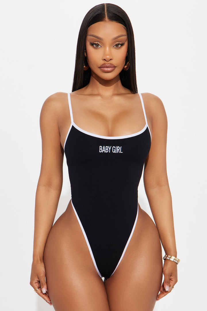Babygirl Seamless Bodysuit - Black