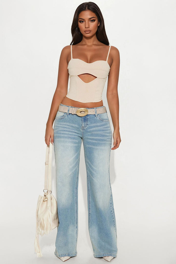 Leila Loose Wide Leg Jeans - Light Wash