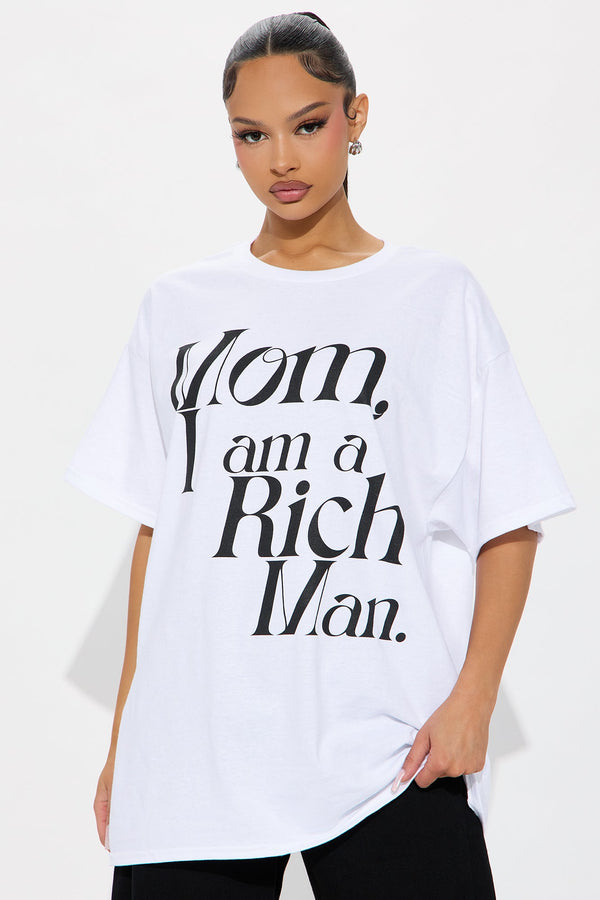 Cher Rich Man Washed Oversized Tee - White