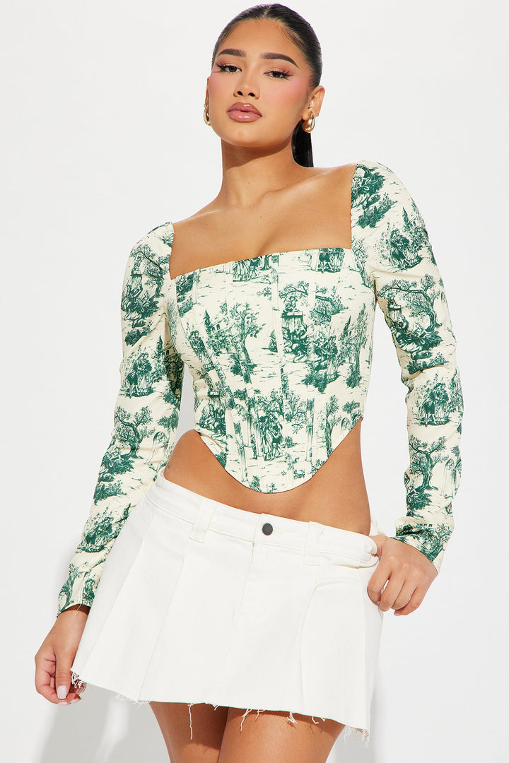 Simple Life Corset Top - Yellow/combo