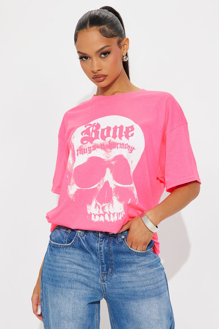 Bone Thugs Neon Oversized Tee - Hot Pink