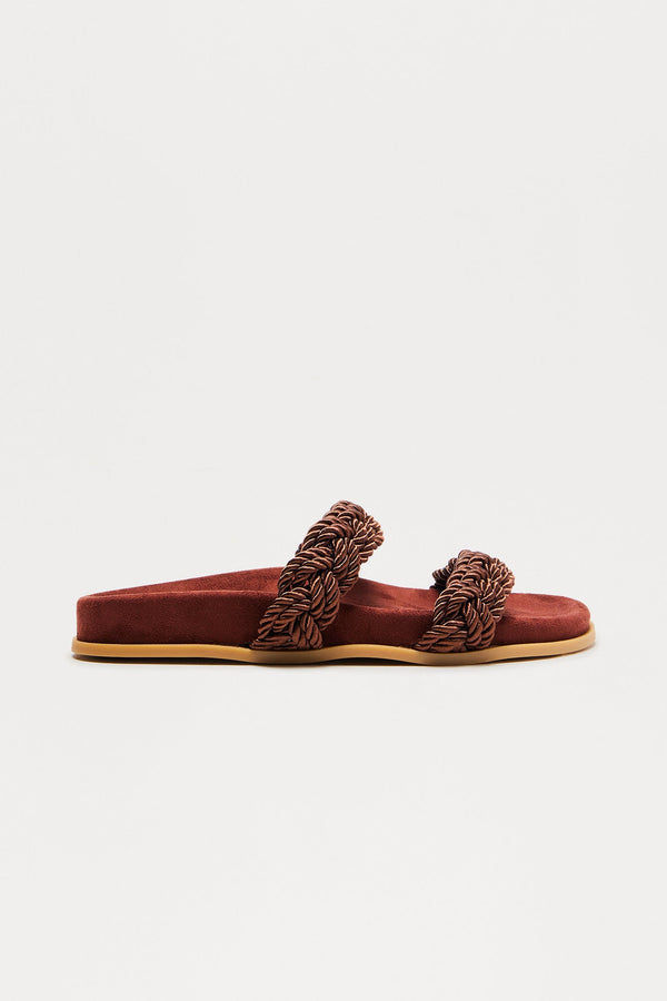 No Fake Friends Flat Sandals - Brown