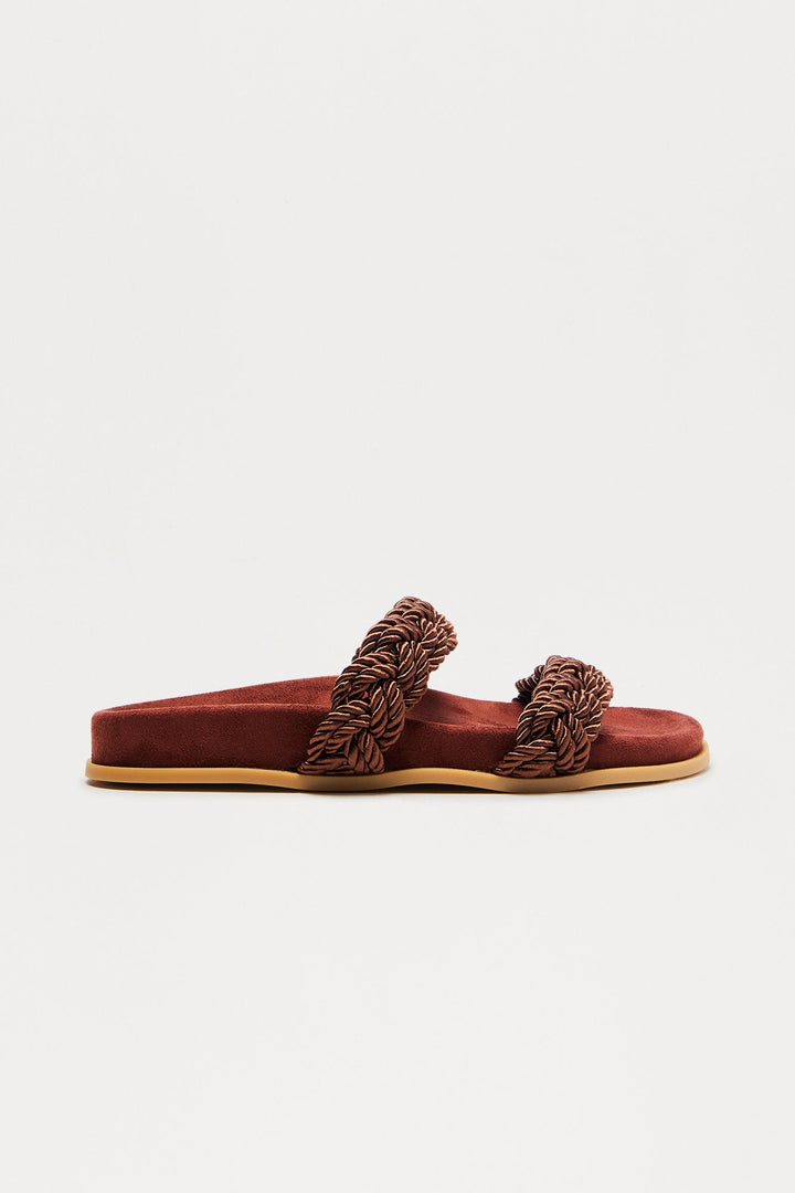 No Fake Friends Flat Sandals - Brown