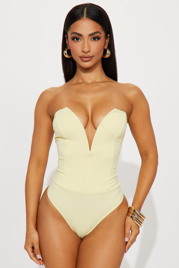 French Kiss Bodysuit - Butter Yellow