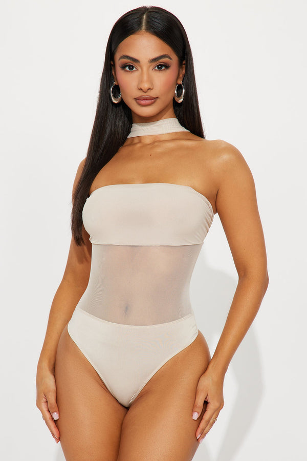 Off-limits Sheer Mesh Bodysuit - Mocha