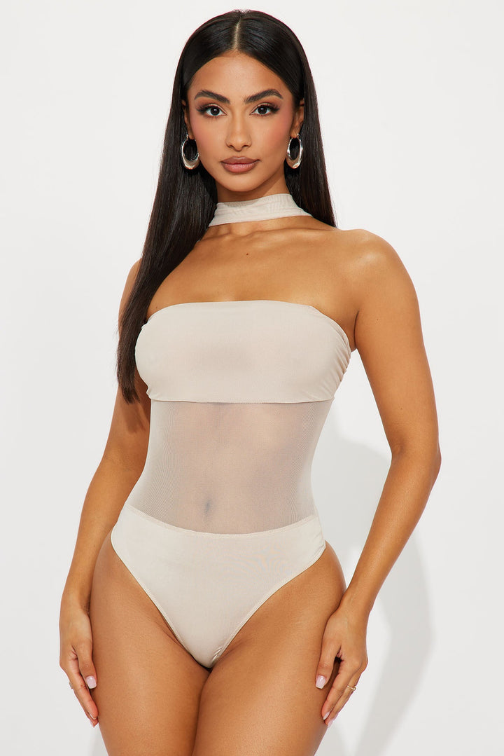 Off-limits Sheer Mesh Bodysuit - Mocha