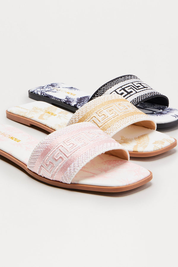 Parkley Slip On Sandals - Gold/combo