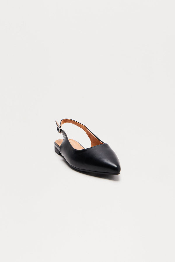 Roslyn Slingback Flats - Black