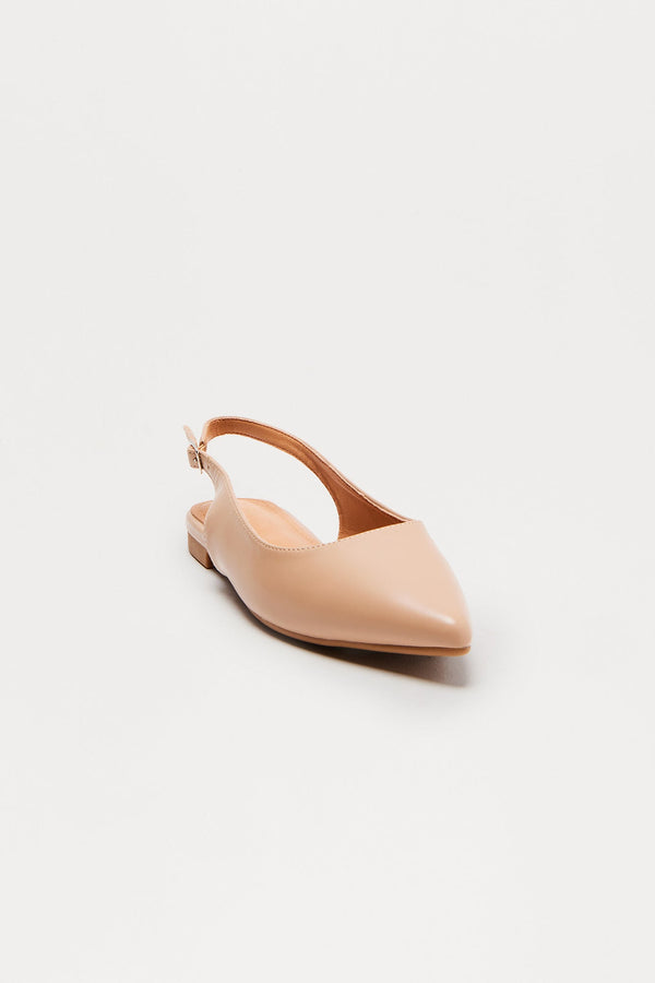 Roslyn Slingback Flats - Nude