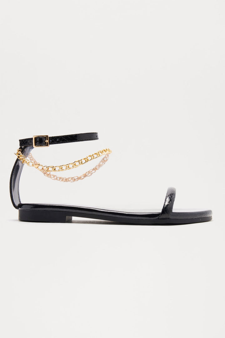 Connley Chain Sandals - Black