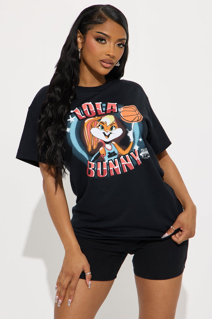 Lola Bunny Airbrush Oversized Tee - Black