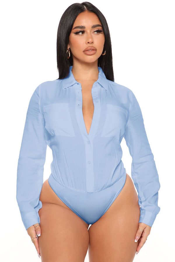 You Better Work Bodysuit - Blue