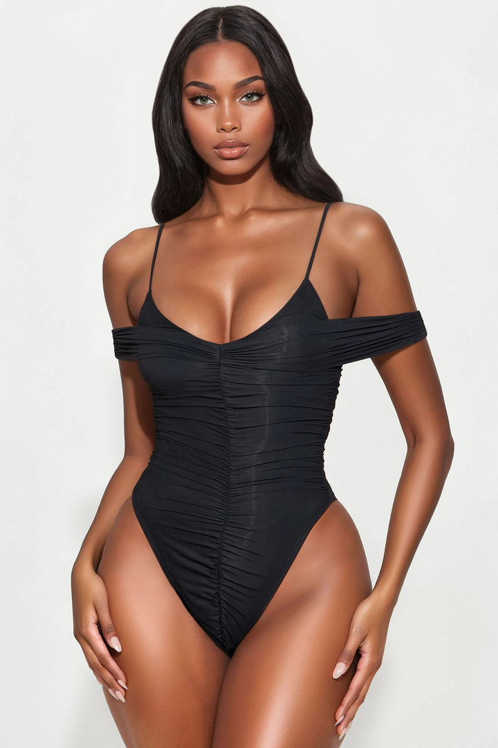 Sedona Off Shoulder Bodysuit - Black