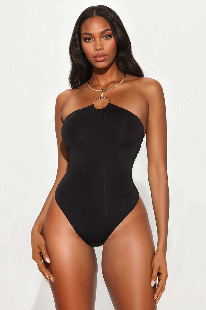 Hera Halter Bodysuit - Black