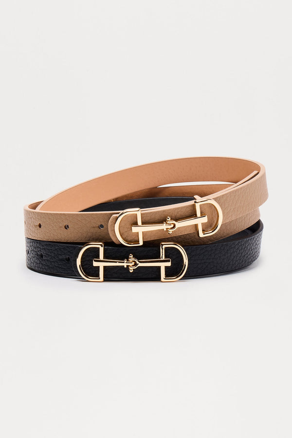 Taking Care Of Business 2 Piece Belt Set - Black/combo
