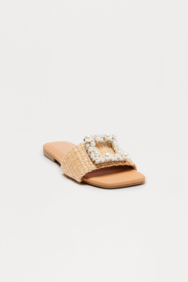 Winnie Pearl Slip On Sandals - Beige