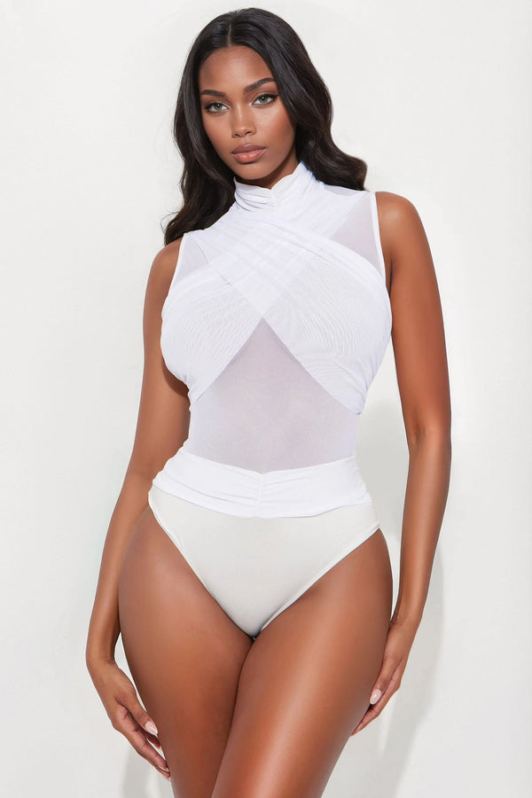 Mariella Mesh Bodysuit - White
