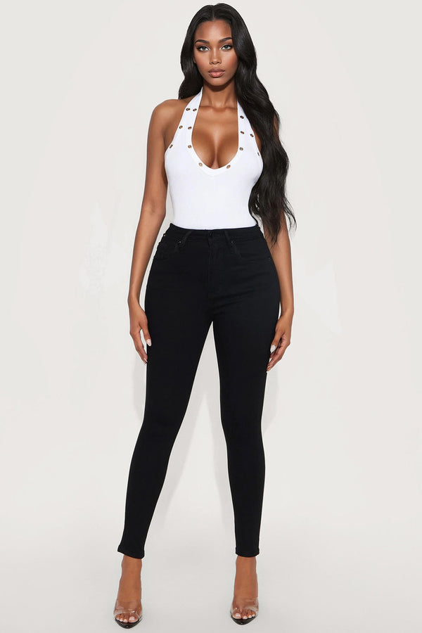 Tall Harper High Rise Stretch Skinny Jeans - Black