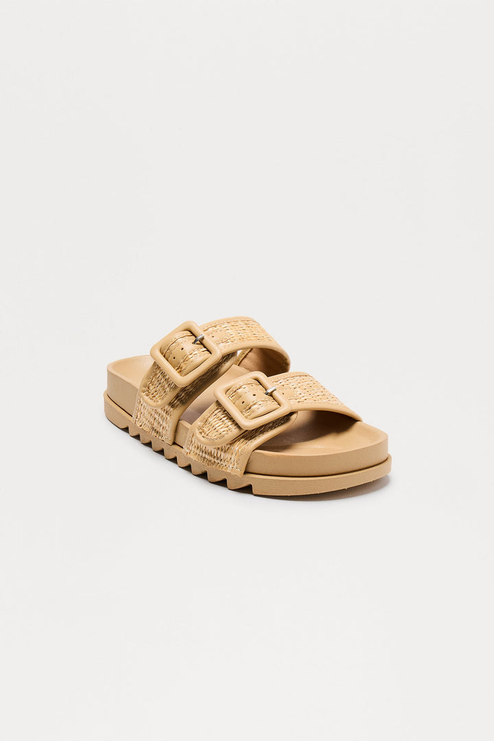 Venice Beach Raffia Sandals - Natural