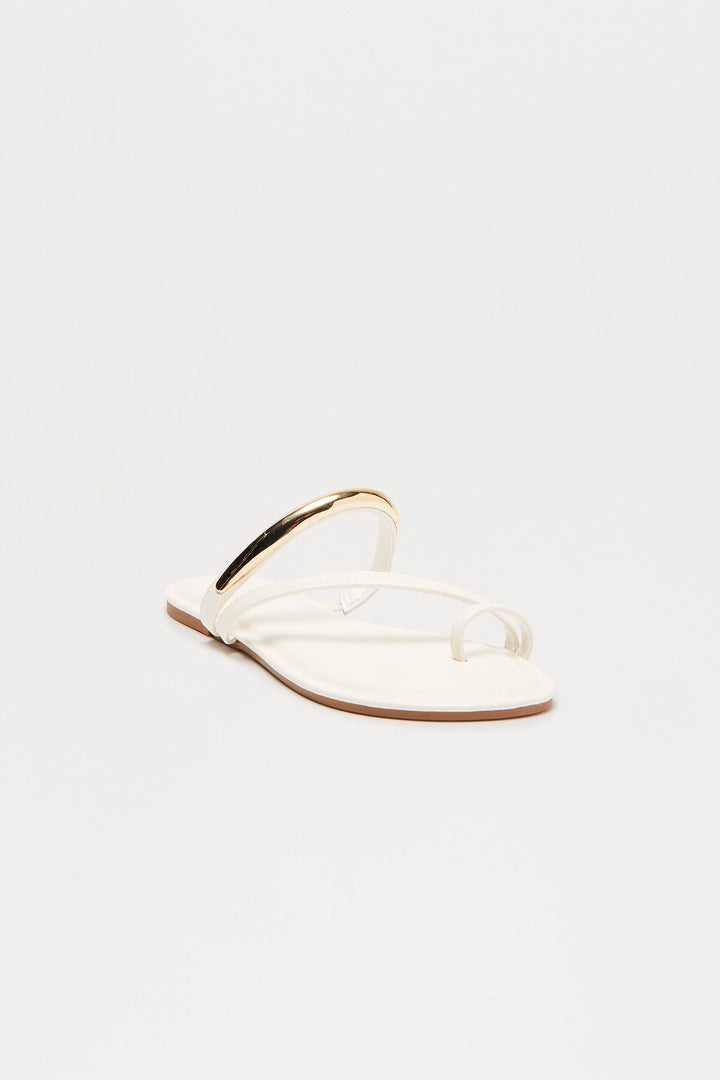 Ohana Hardware Toe Ring Sandals - Ivory