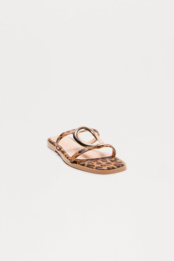 Bray Hardware Slip On Sandals - Leopard