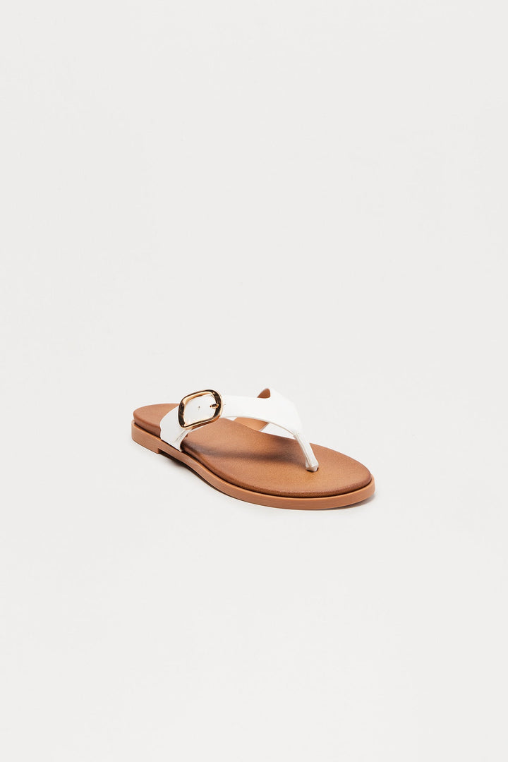 Dott Buckle Flip Flops - White