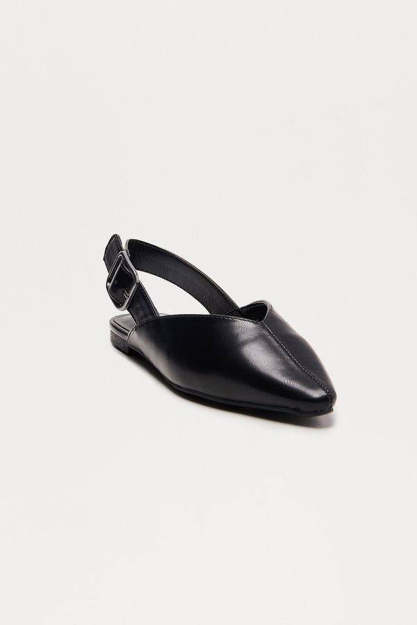 Santino Slingback Flats - Black