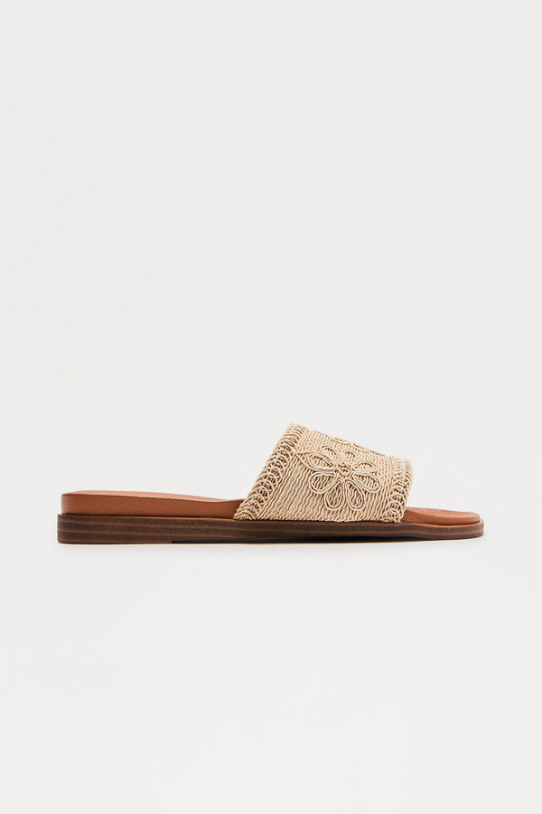 Edie Slip On Sandals - Taupe