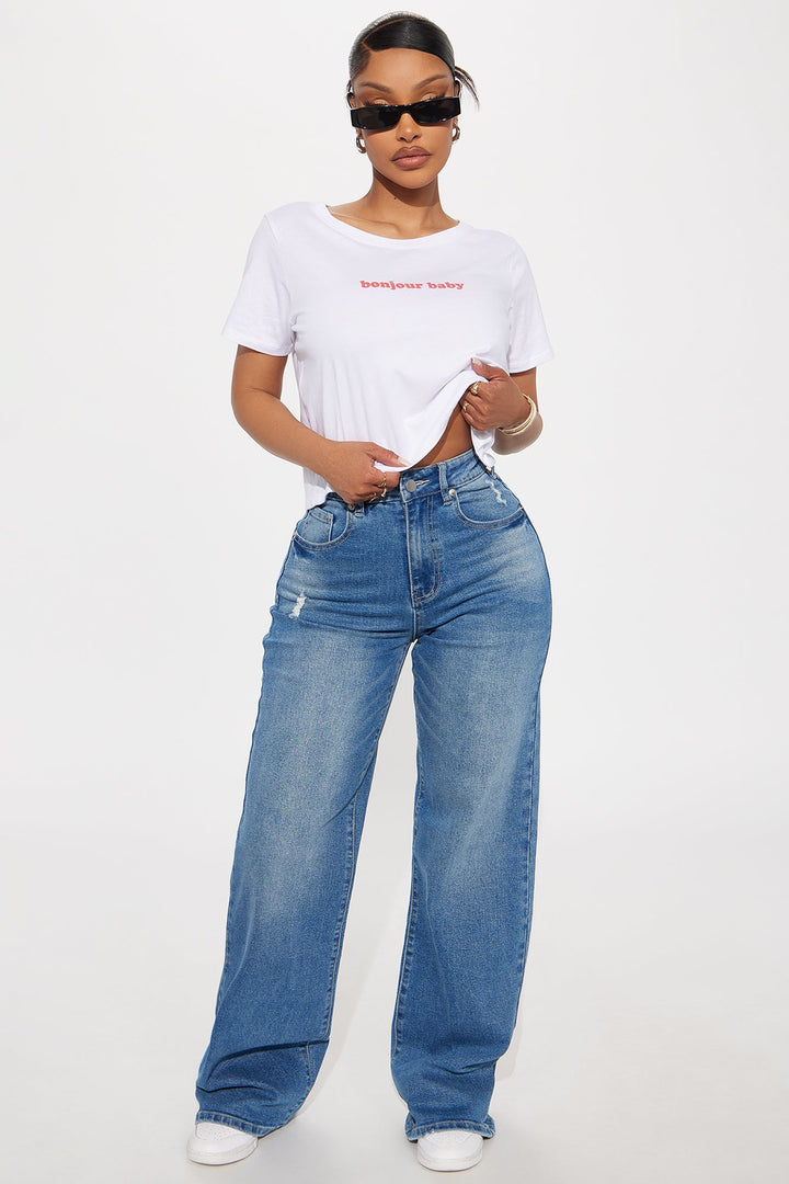 Alameda Stretch Wide Leg Jeans - Medium Wash