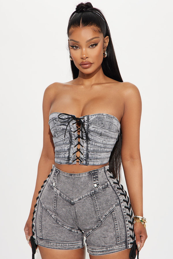 Ultimate Coolness Denim Top - Black Wash