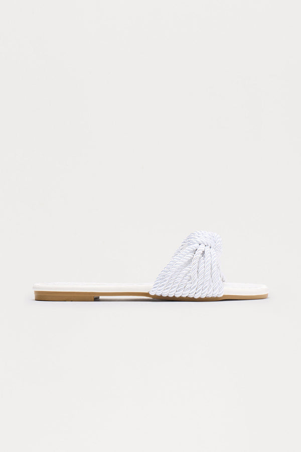 High Tide Slip On Sandals - White