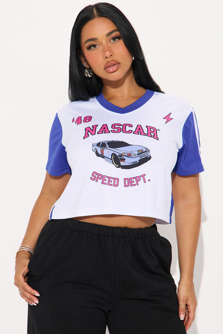 Nascar Striped Jersey Tee - White/combo