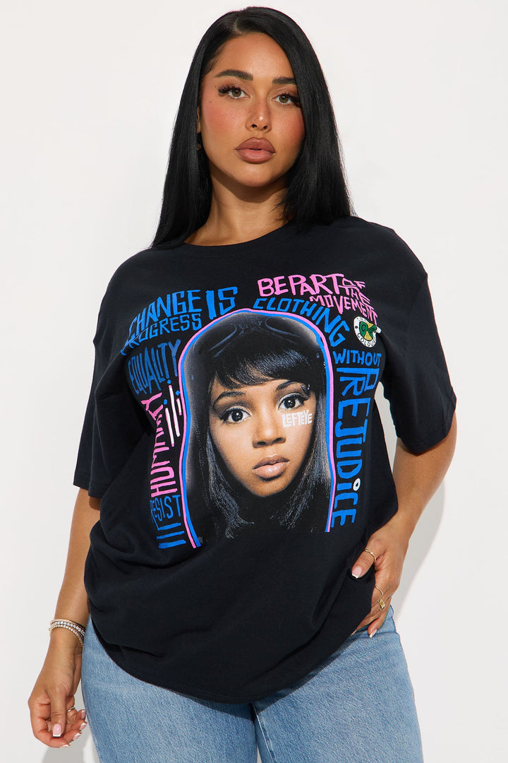 Left Eye Rejoice Oversized Tee - Black