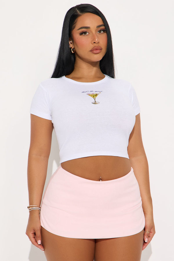 That's The Spirit Martini Baby Tee - White
