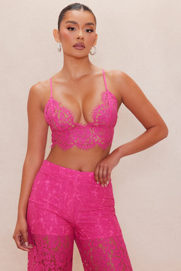 Maya Lace Bralette - Pink