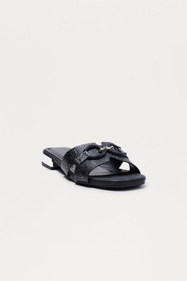 Rows Hardware Slip On Sandals - Black