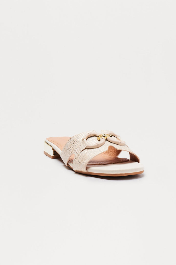 Rows Hardware Slip On Sandals - Beige