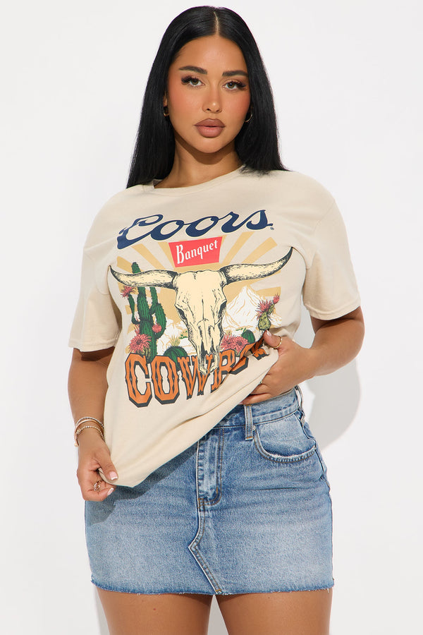Coors Cowboy Oversized Tee - Sand