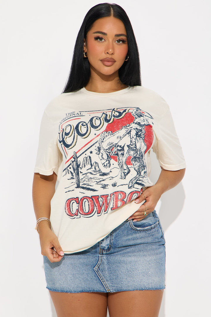 Coors Cowboy Desert Oversized Tee - Cream